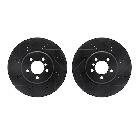 Rotors-Drilled And Slotted-Black, Zinc Plated Black, Zinc Coated, 8002-31022